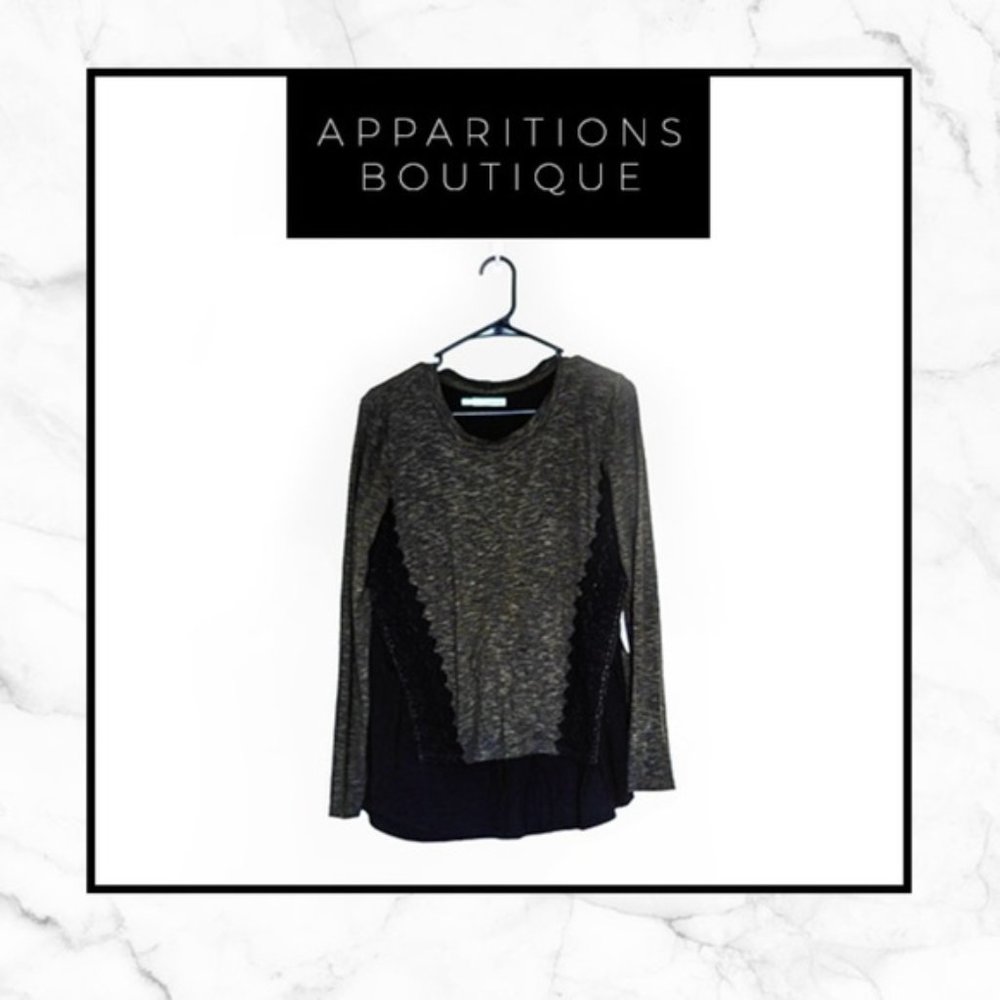 Maurices Double-Layer Side-Slit Lace Knit Top